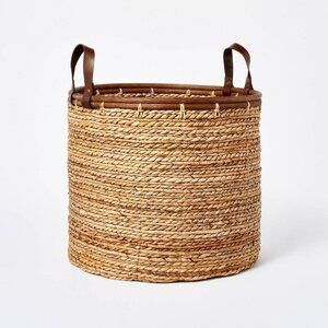 Leather Handle Ratan Basket - Threshold Studio McGee - Target 2022 - NWT